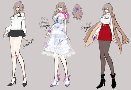 more of her possible wardrobe!